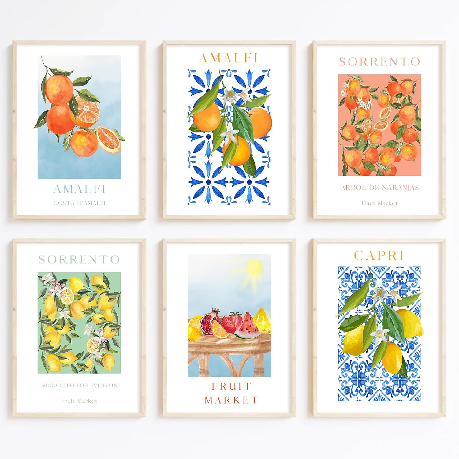 Fruit Wall Art Kitchen Artwork Wall Decor Fruit Prints
