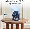 Ventilador de escritorio Comfort Zone de 11 pulgadas, circulador de aire, silencioso de 3 velocidades, con aspas de 7 pulgadas, inclinación ajustable de 90°, para hogar, oficina y dormitorio - Azul marino 7