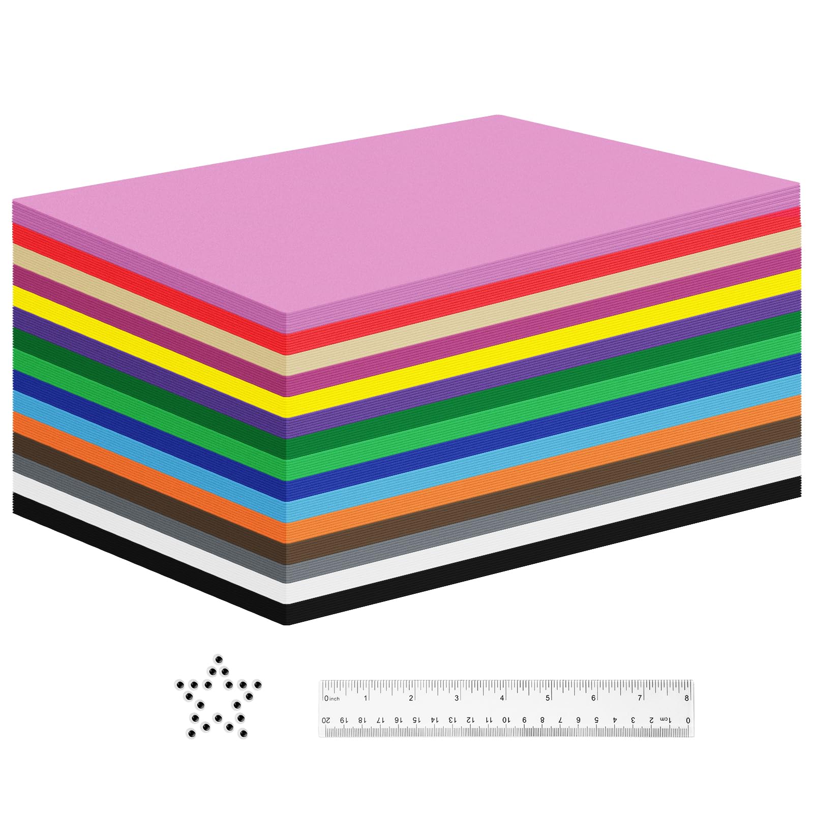 Amazon.com: H.J. Immbir 120 Pack Foam Sheets Crafts, 8 x 6 Inch