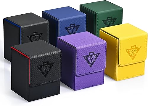 Miniatura 7 de ZLCA Caja de cartas compatible con YuGiOh TCG, caja de almacenamiento de cartas con divisores con capacidad para más de 100 cartas con funda, funda