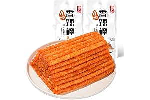 Yuan Shi Latiao 2PCS Less Spicy Gluten Strips Childhood Nostalgia Snack