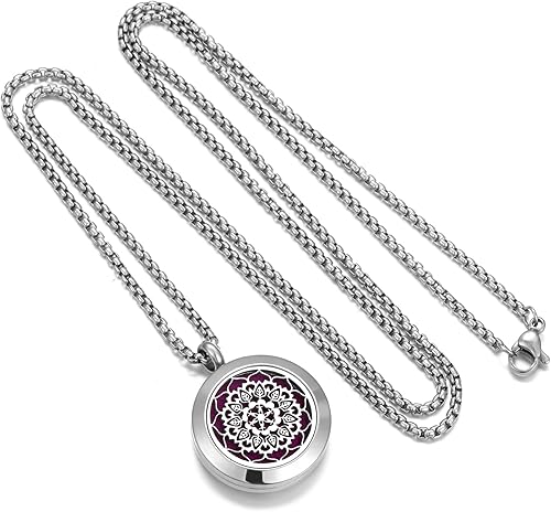 Miniatura 6 de Aromaterapia Aceite Esencial Difusor Collar Árbol de la Vida Diseño Nube Acero Inoxidable Locket Colgante Navidad Cumpleaños Regalo para Mujeres