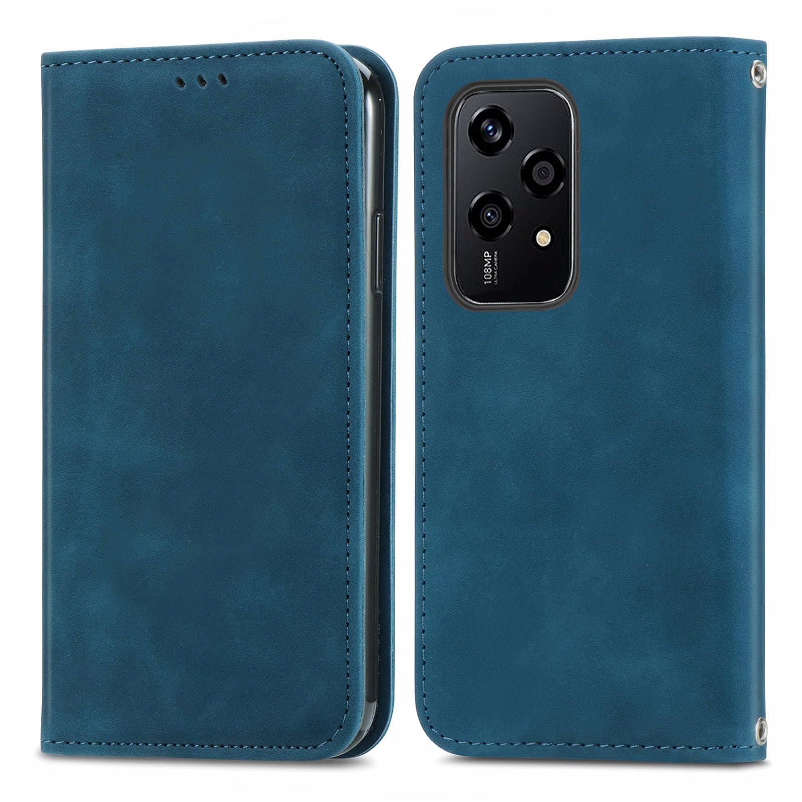 BoxTii Cover per Honor 200 Lite 5G, Custodia in PU Pelle Portafoglio, Magnetica Flip Cover a Libro con Slot per Schede per Honor 200 Lite 5G, Nero