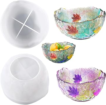 Bowl Resin Container Molds Fruit Storage Tray Mold Candle Vessel Silicone Mold Epoxy Resin Craft Mold for Casting DIY Jewelry Necklace Earrings Storage Box Candy Container Home Decoration Flower Pot