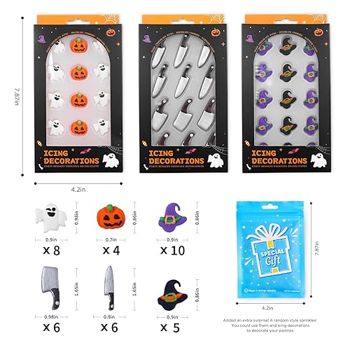 Miniatura 7 de Decoraciones comestibles de galletas de Navidad, hombre de jengibre, árbol de Navidad, Papá Noel, calcetines de Navidad, chispas de muñeco de nieve