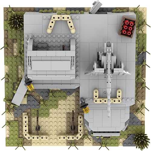Miniatura 5 de WW2 - Juego de bloques de construcción de fortalezas de batalla militar (928PCS). Adecuado para creación secundaria. Construye diferentes edificios