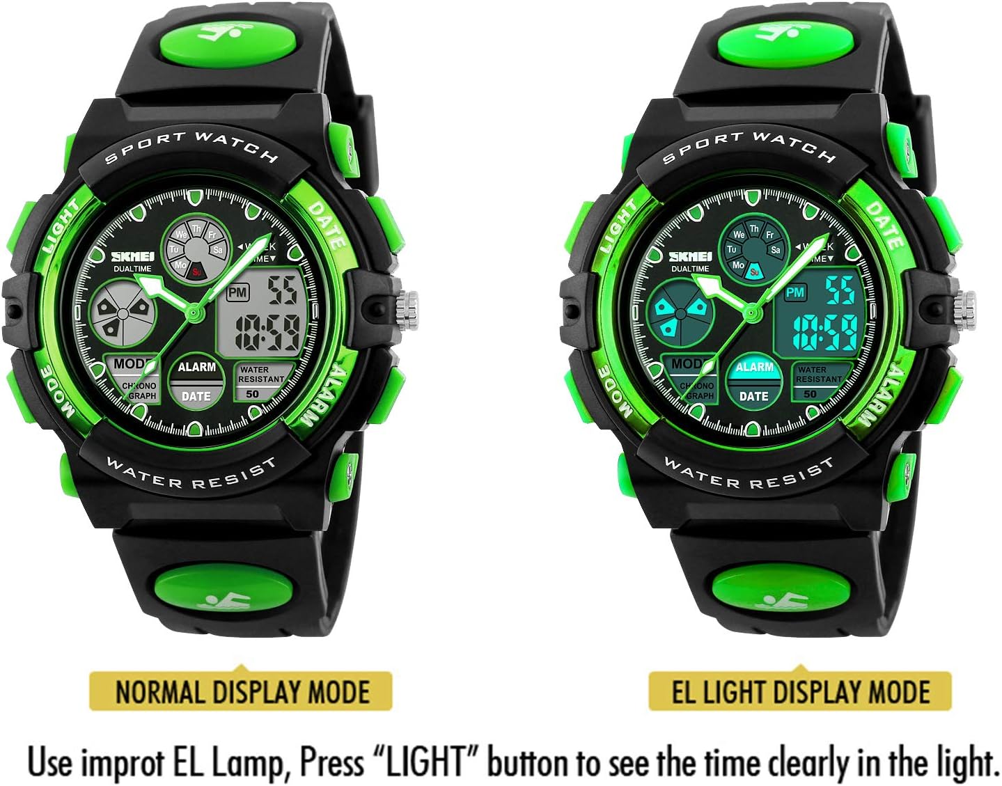 Dayllon Boys Watch,Kids Watch for 5-15 Year Old Boys,Digital Sport Outdoor Multi Function Waterproof with LED Alarm Calendar Analog Watch for Kids Gifts