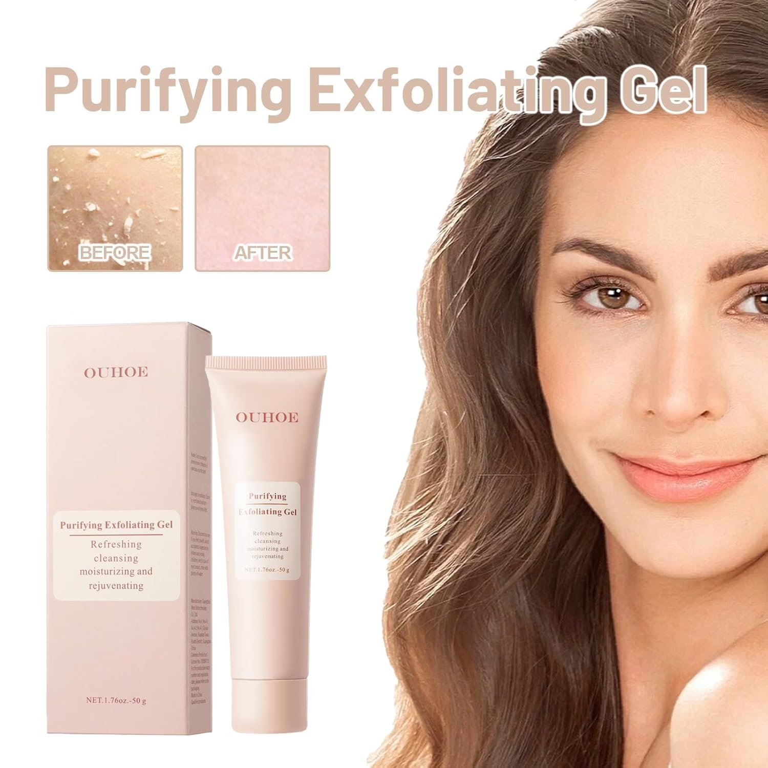 Purifying Exfoliating Gel: Gentle Facial Cleanser for All Skin Types | Deeply Purifies, Brightens & Smooths
