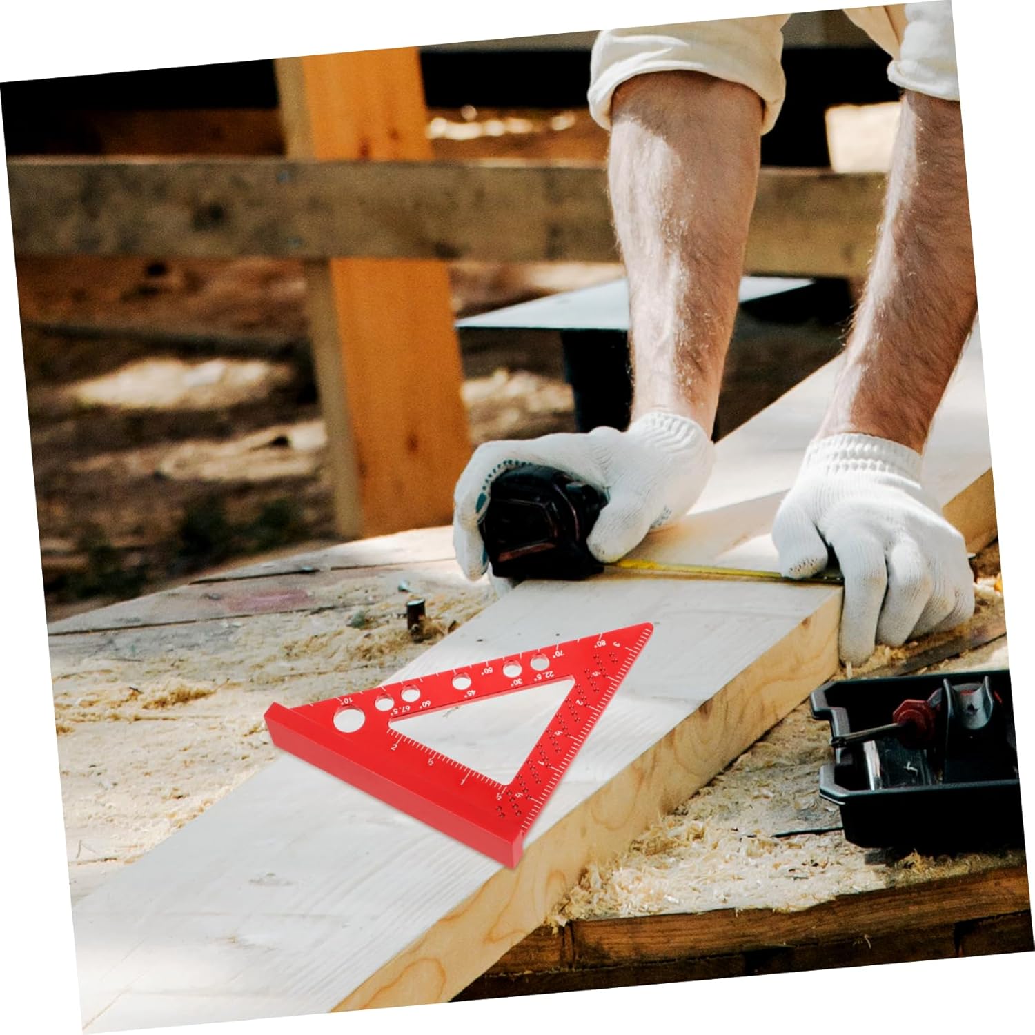 2pcs 90 Degree Clamp Square Ruler Protractor for Woodworking Right Angle Ruler Set