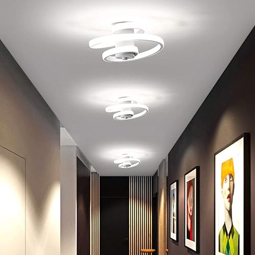 Xuthusman Lámpara de techo moderna LED de acrílico para sala de estar, dormitorio, lámpara de montaje empotrado, elegante accesorio de pasillo de 19
