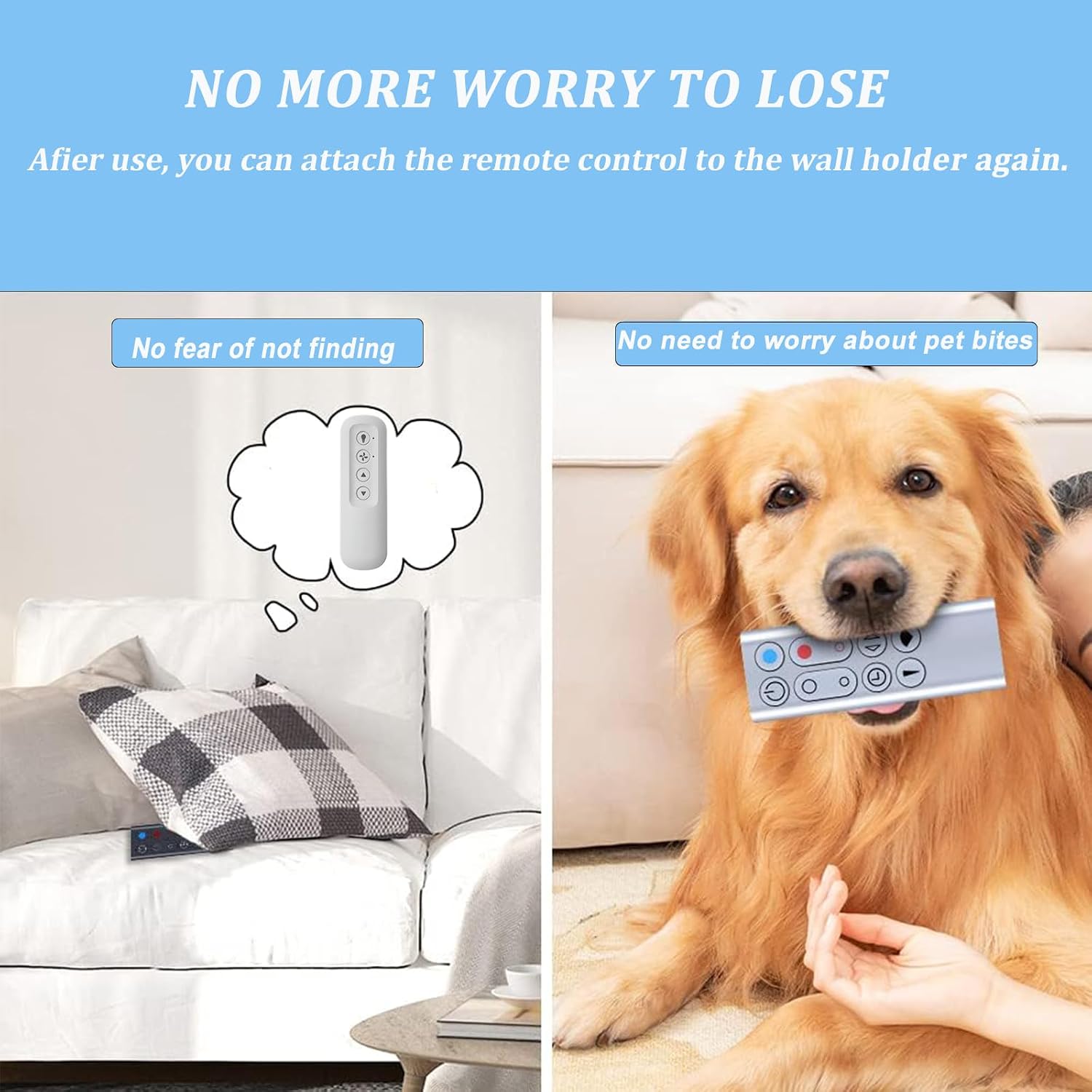 2PCS Fan Remote Control Holder Wall Mount for Hunter Ceiling Fan Remote | Compatible With Hunter 99770 /99813 /99392 /99372 /99729 /K6019-02 /K5579-02 / K5579-01/RC-82T /RC-81T (White)