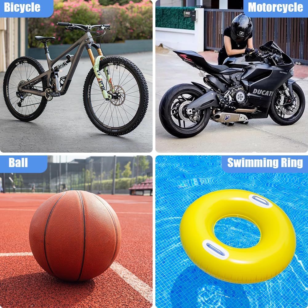 flintronic 1 Pezzi Piccola Pompa Elettrica per Bici, Pompa Portatile per Pneumatici per Bicicletta da 100 PSI, Pompa per Gonfiaggio Pneumatici Ricaricabile per Biciclette, Nero