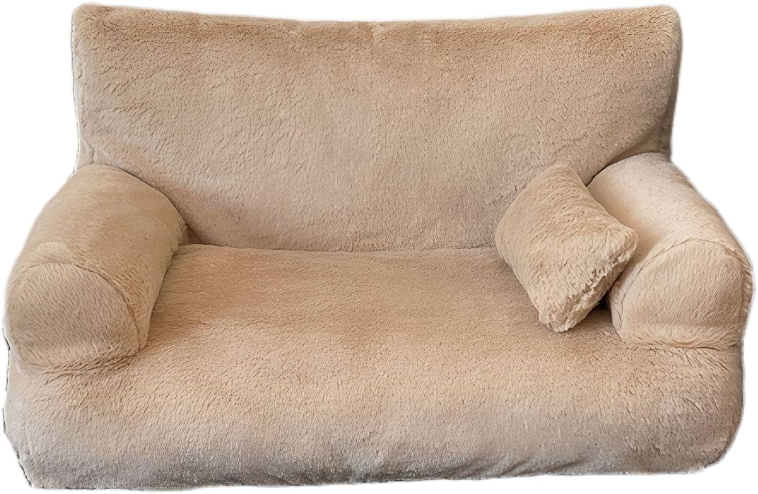 Pet Sofa Bed for Small Dogs and Cats with Pillow, Soft Indoor Pet Couch with Removable Cover