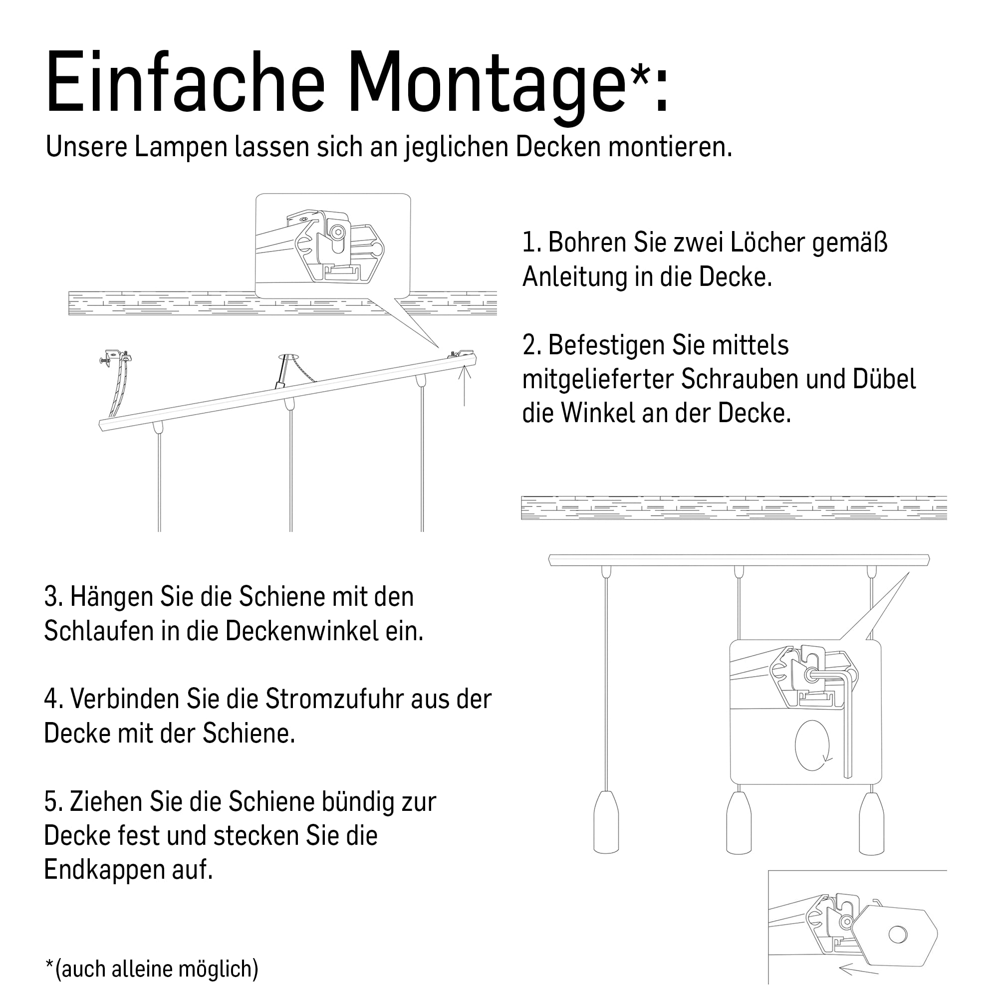 Illuminazione da tavolo da pranzo rotonda (33 colori cavi), binario da soffitto a 3 luci, per sala da pranzo, cemento, grigio scuro, dimmerabile, esclusiva