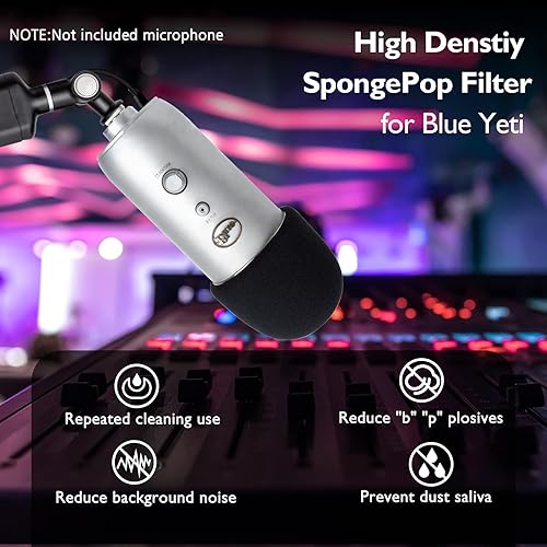 Miniatura 5 de Blue Yeti Boom Arm - Brazo de micrófono de metal con peso compatible con Blue Yeti, Blue Yeti X, soporte de micrófono flexible con filtro Blue Yeti