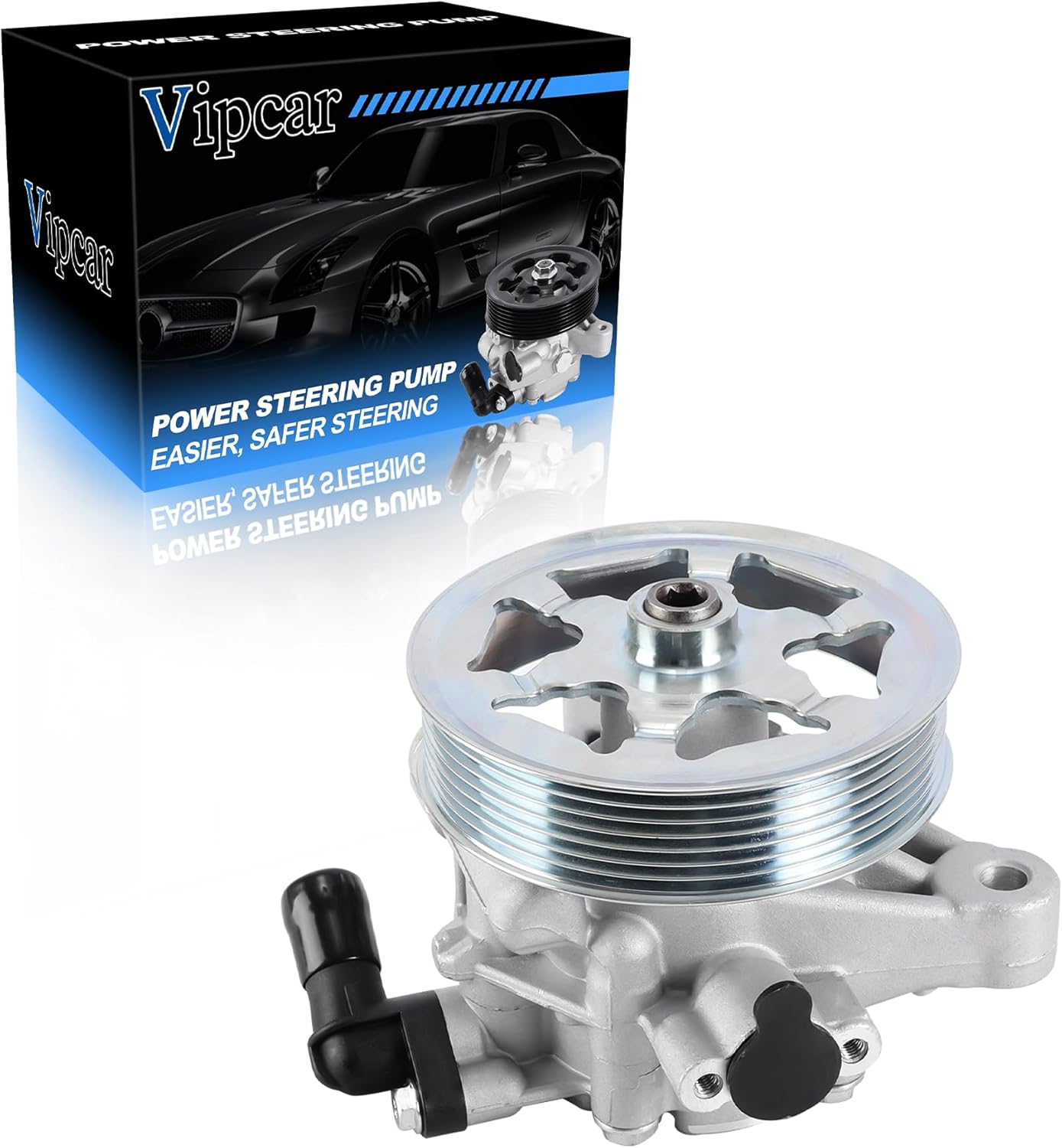 Power Steering Pump with Pulley – Compatible with 2008–2012 Honda Accord 2.4L L4 – Replaces 56100-R40-A03, 215495, 965495, N9900725 – Power Assist Pump (21-5495)