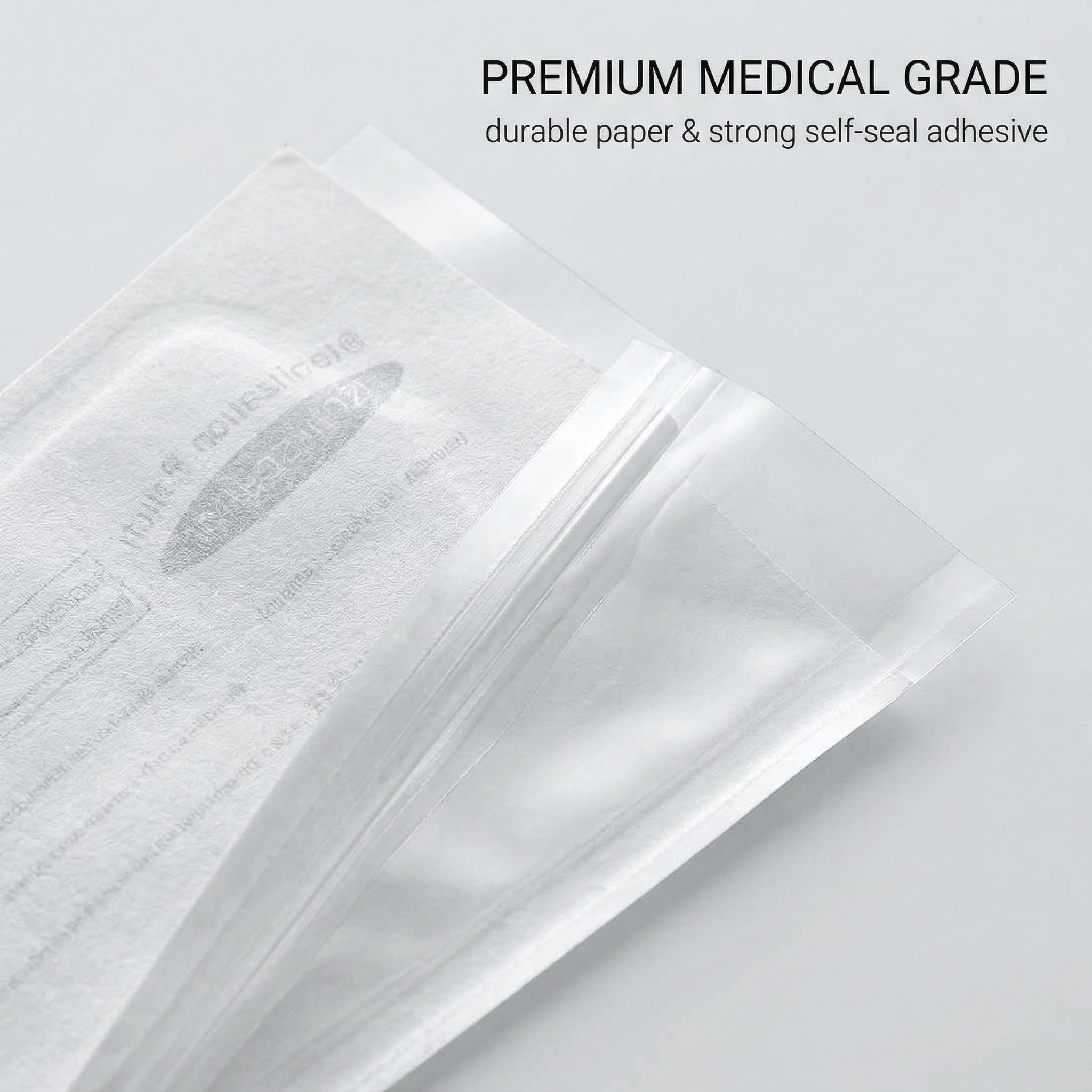 Buste mediche di sterilizzazione 110 Sacchetti sterili in PVC,Sacchetti autosigillanti per la pulizia(57 x 130 mm)