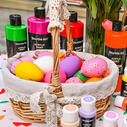 Miniatura 9 de Shuttle Art Juego de botellas de pintura acrílica de 18 colores (8.5 fl oz/8.45 onzas), ricos pigmentados a granel suministros de pintura para
