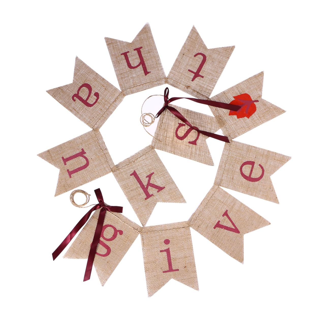 COLLBATHBunting Thanksgiving Banner Home Decor Thanks Giving Decoration Latte Art Lip Gloss Garland Decoraciones Para Thanksgiving Makeup Garland Home+decor Wreath Rings Earth Tones Set