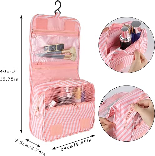 Vista 37 de Pengxiaomei Neceser de tocador, bolsa de cosméticos colgante impermeable, bolsa de maquillaje de viaje portátil, bolsa de maquillaje multifunción