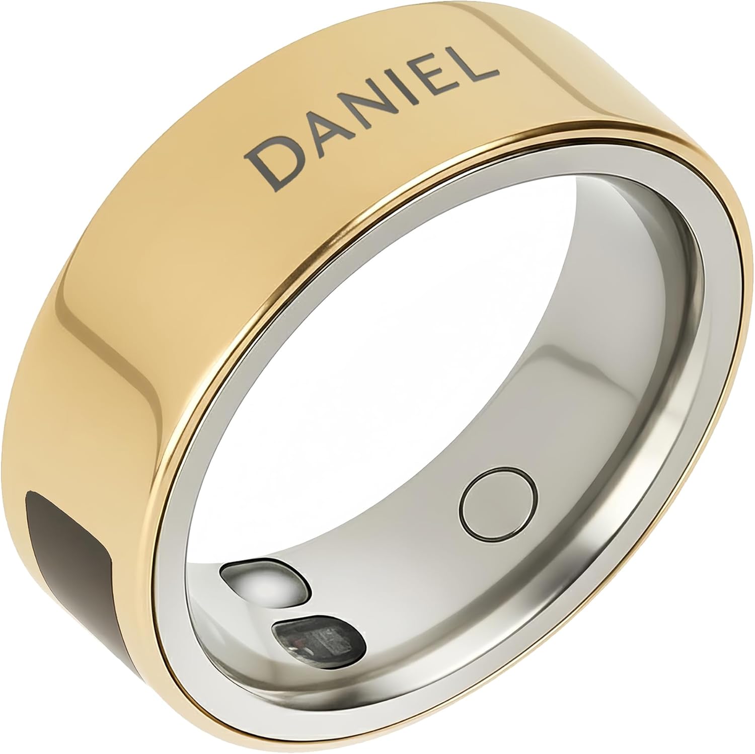 Gen 2 Pro Personalized Smart Ring: Custom Engraved, Health Fitness Sleep Monitor, SOS, Touch, Heart Rate, Vibration, Waterproof, iOS Android,Gift for Loved Ones (Rose Gold, 8)