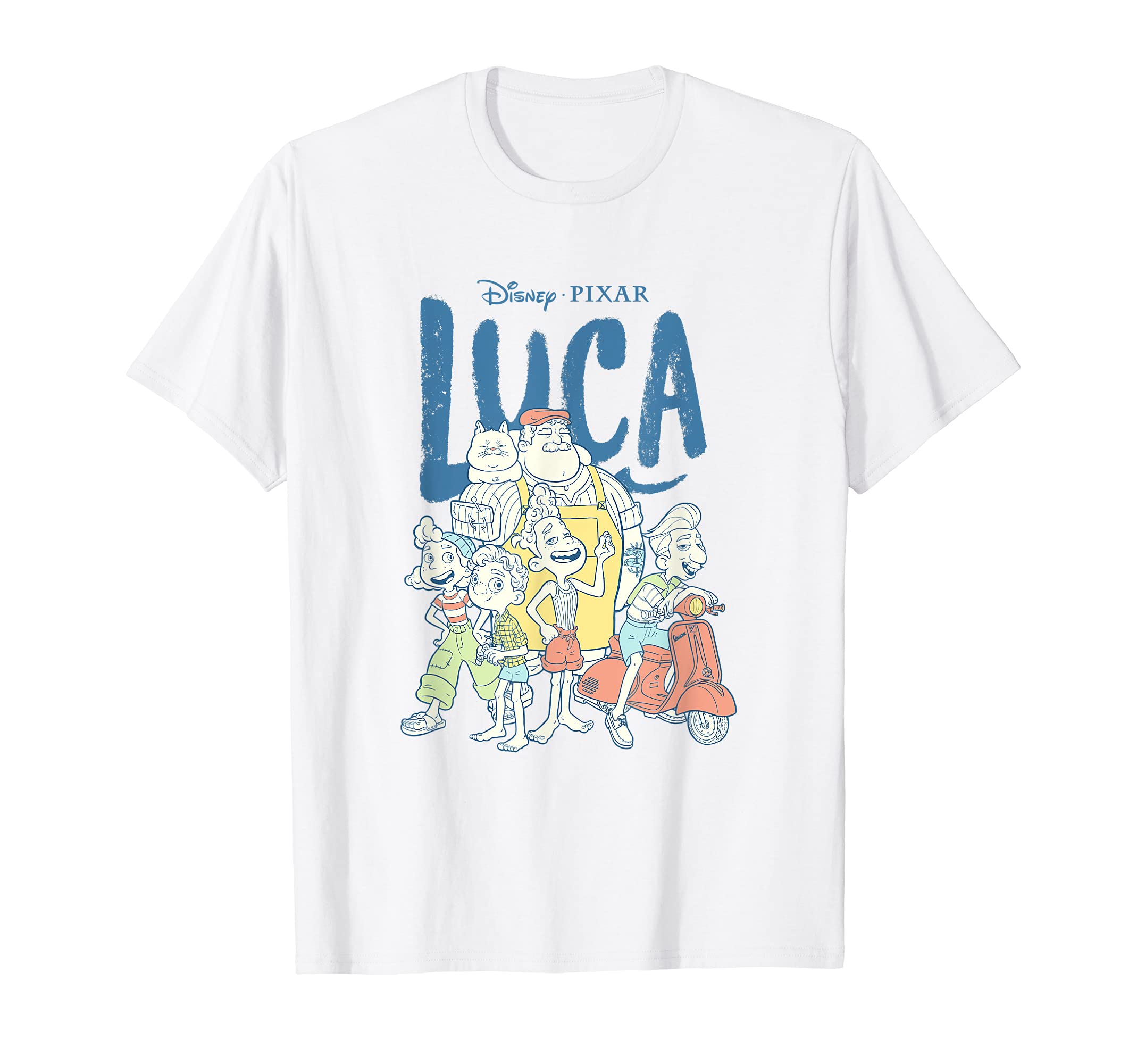 Disney Pixar Luca Group Shot Logo T-ShirtOEKO-TEX STANDARD 100