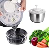 Generic Fruit Dryer Spinner, Vegetable Dryer Spinner - Salad Spinner Dryer Vegetable Spinner - Stainless Steel Salad Washer with Rotating Handle, Vegetable Spinner, Salad Mixer for Washing and Drying
