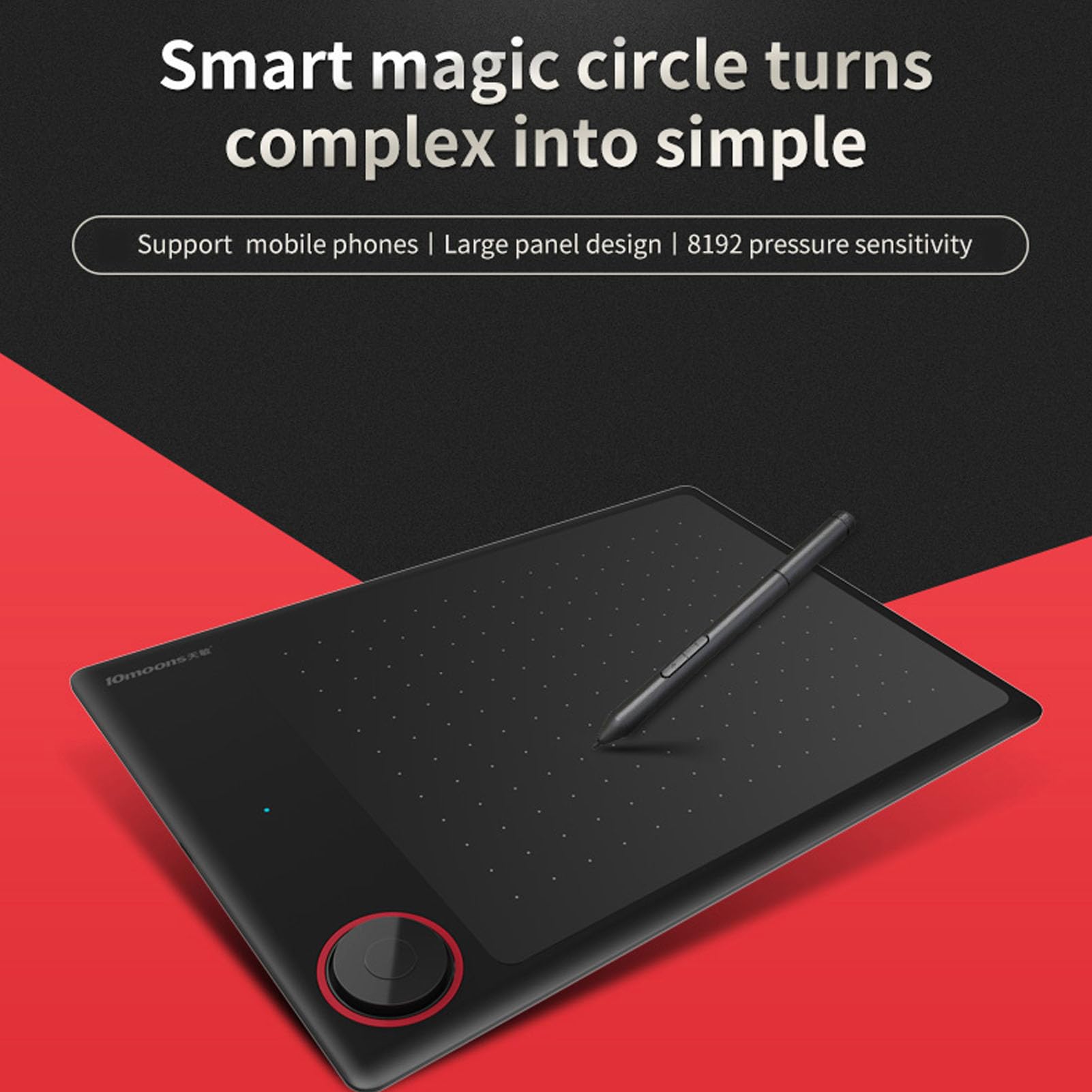 Tablet da disegno grafico, tablet grafico 8192 La batteria a pressione a livello libera da stilo tablet da disegno digitale per sistemas operativo per la finestra per Android