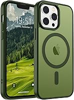 Vista 354 de SUPFINE - Funda magnética para iPhone 13 Pro Max (compatible con MagSafe), (protección contra caídas de grado militar de 10 pies), delgada, Negro