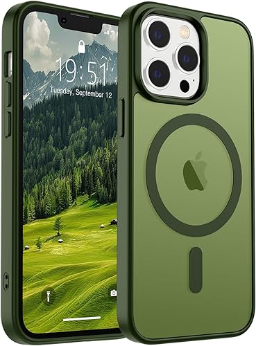 Miniatura 118 de SUPFINE - Funda magnética para iPhone 14 Pro Max (compatible con MagSafe), (protección contra caídas de grado militar de 10 pies), delgada, Negro