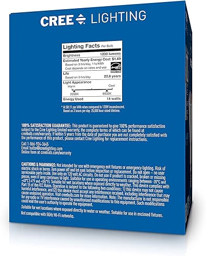 Miniatura 4 de Cree Lighting Connected Max - Bombilla LED inteligente Par38 para exteriores, ajustable con luz blanca + cambio de color, 2.4 GHz, funciona con