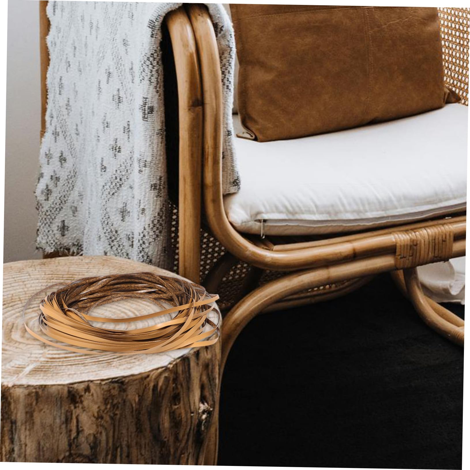 ORFOFE Kit de Réparation Rotin Synthétique pour Meubles de Jardin Lanières Résistantes pour Fauteuils et Tables Matériel de Restauration et Bricolage Facile pour Fissures et Décoloration