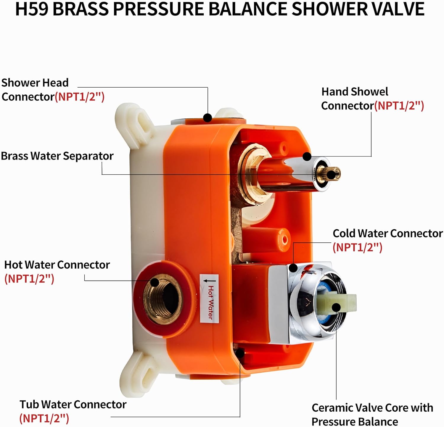 12inch Polished Chrome Shower System with Tub Spout, Shower Faucet Set with Rain Shower Head and Handheld 3-Setting, Waterfall Bathtub Spout Rainfall Shower Combo Set for Bathroom Wall Mounted - Image 3