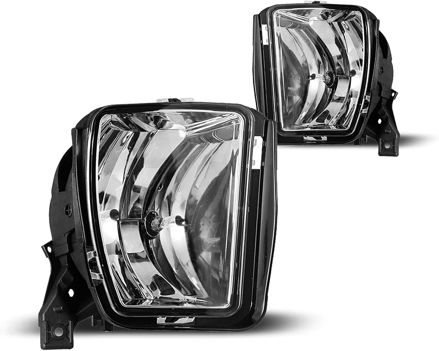 Fog Lights Assembly For 2013-2018 Dodge Ram 1500 Pickup, 2019 Dodge Ram 1500 Classic With Clear Lens 2PCS Bumper Fog Lights w/ 9006 12V 51W Bulbs