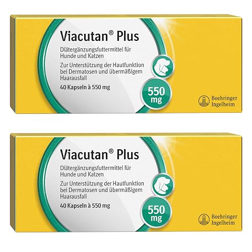 Boehringer Ingelheim Viacutan Plus - 2 x 40 cápsulas de 550 MG para Problemas de Piel