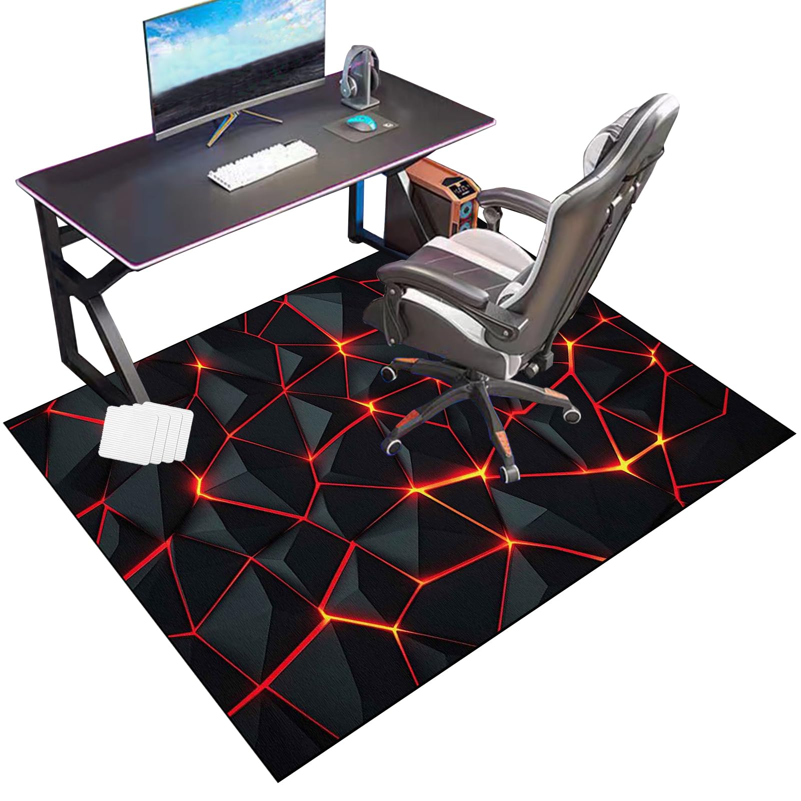RxueSug Floor Protector Mat for Office Home Computer Gaming Chair Mat Carpet Protector Chair Mat Large Office Chair Mat for Hard Floor Non-slip Desk Chair Mat for Carpet Floors 140 x 180 cm