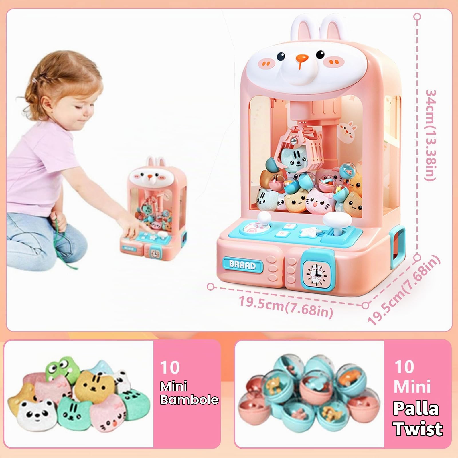 Candy Grabber Claw Macchina Per Bambini Piccola Macchina Per Afferrare Caramelle Distributore Di Dolciumi Gioco Di Presa, Regalo Festivo Per Feste Di Compleanno E Natale Delle Bambine