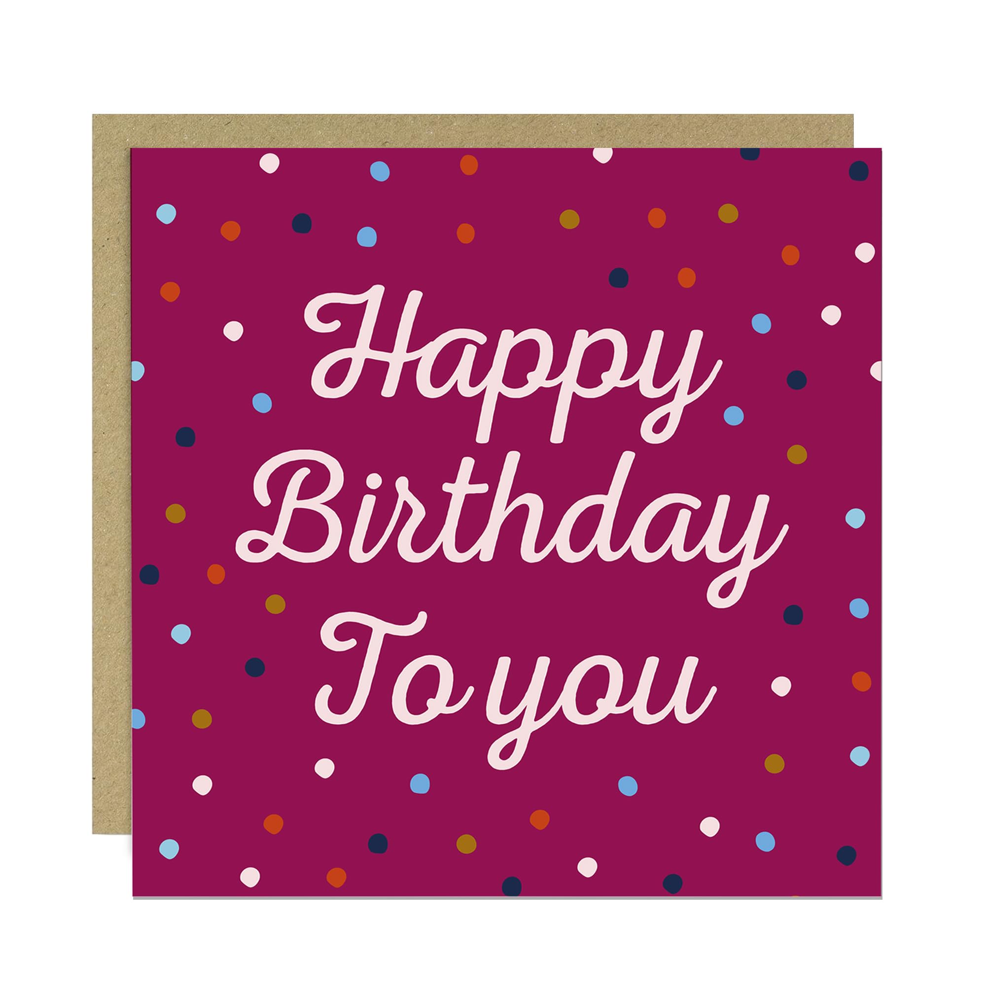 RED OCEAN Happy Birthday Cards For Her With Envelope Polka Dot Happy Birthday Card For Mum Auntie Nan Sister Nanny Grandma Best Friend Colleague Family