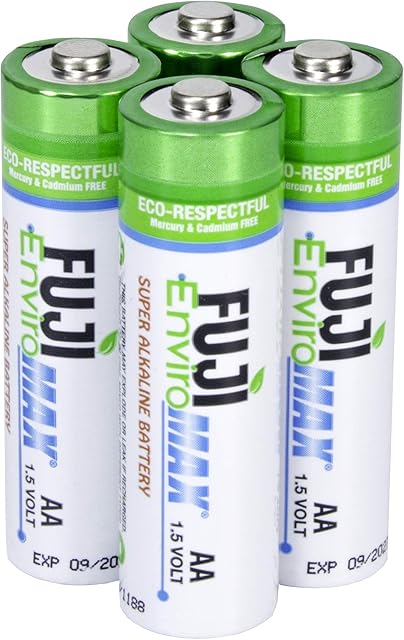 Fuji Enviromax AA Super Alkaline LR6 Batteries - Eco-Friendly, Long Lasting, Powerful, No Harmful PVC & Heavy Metals Used  (4 Pack)
