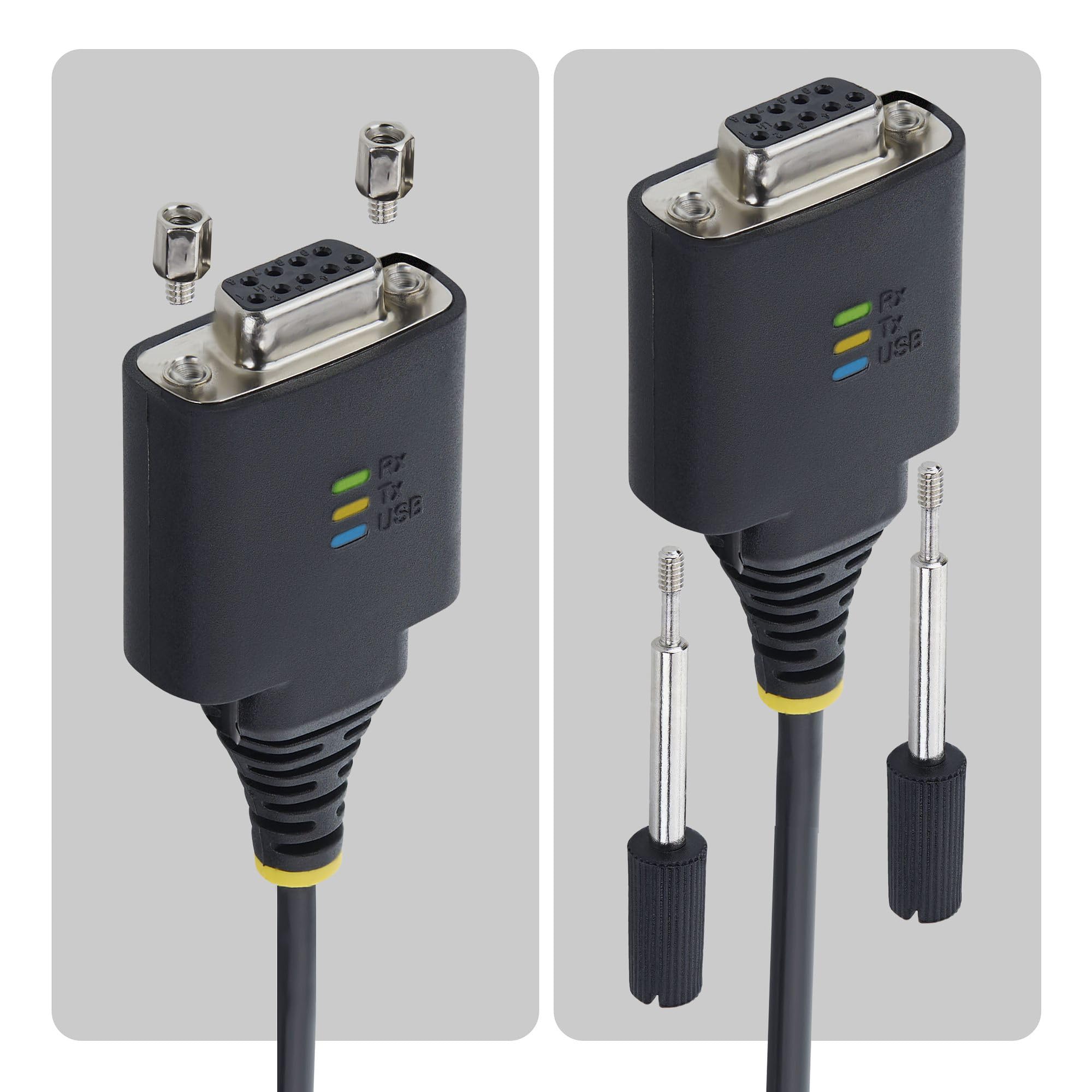 StarTech Câble Adaptateur Série Null Modem USB-C de 2m, Rétention COM