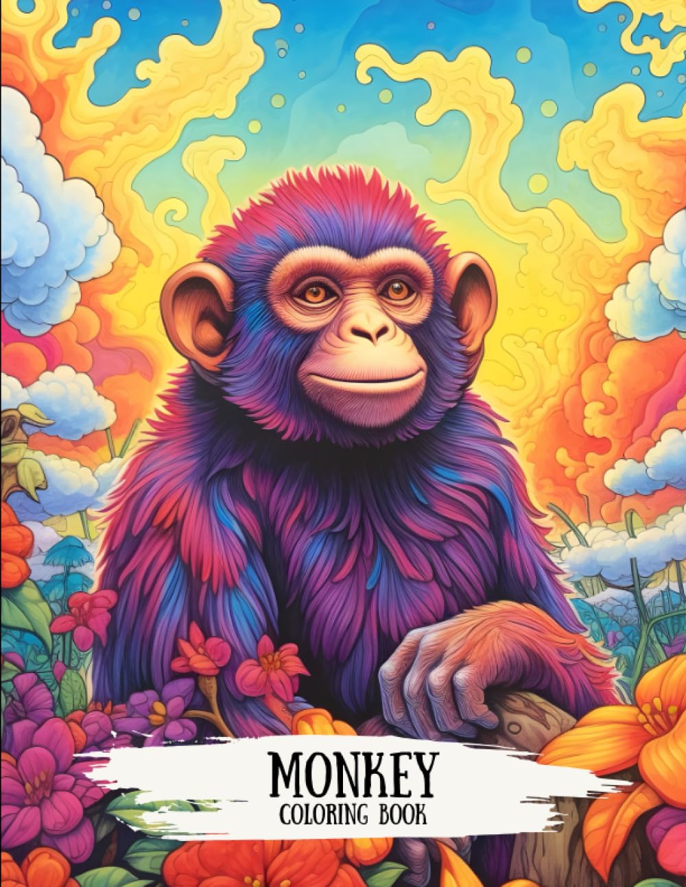 Monkey Coloring Book For Adults: Relaxation And Stress Relief For Coloring Lovers