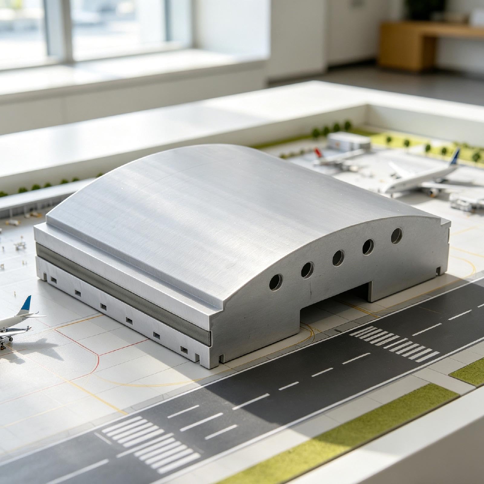 Modellino di Hangar aeroportuale in 1/400, Accessorio per aeroporto, Robusto, da Collezione, Micro paesaggi, Versatile Scenario per diorami
