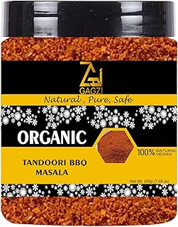 GAGZI All Natural Organic Spices Tandoori BBQ Masala 200 Gram | Vegan, Gluten Free, Plant Based (Packing May Be Vary) Pack Of 1