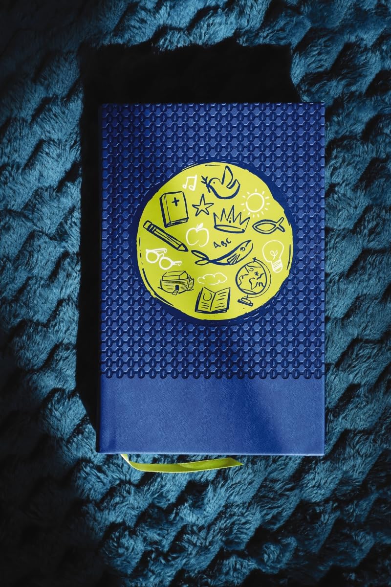 NIrV, Tiny Theologians Bible, Leathersoft over Board, Blue, Comfort Print: A Beginner’s Guide to the Bible – for Kids