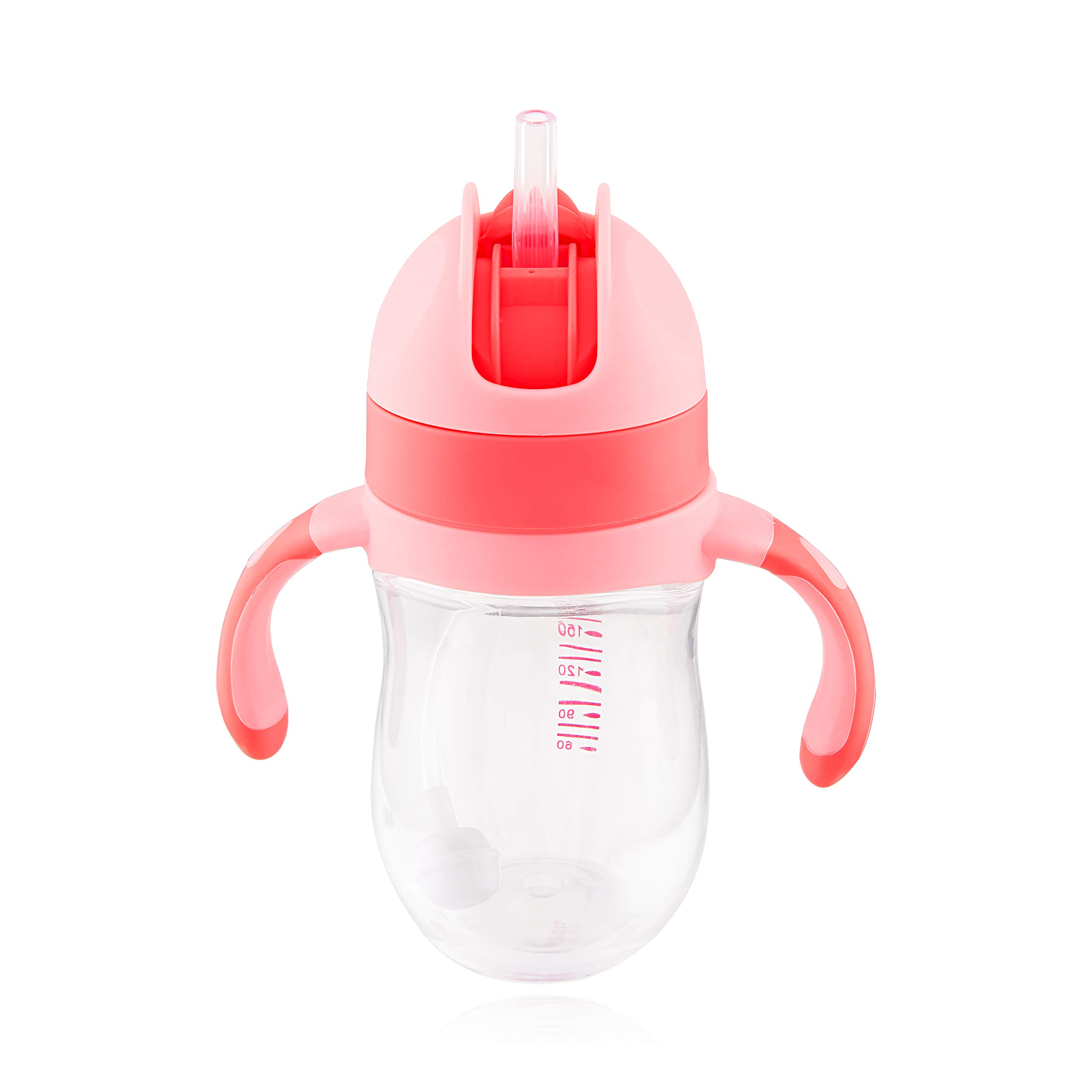 Hippie Hype Sippy Cup for Baby, Spill Proof Training Cup for Toddler and Infant, 7.4 Oz (220ml), Dual Handle - Red