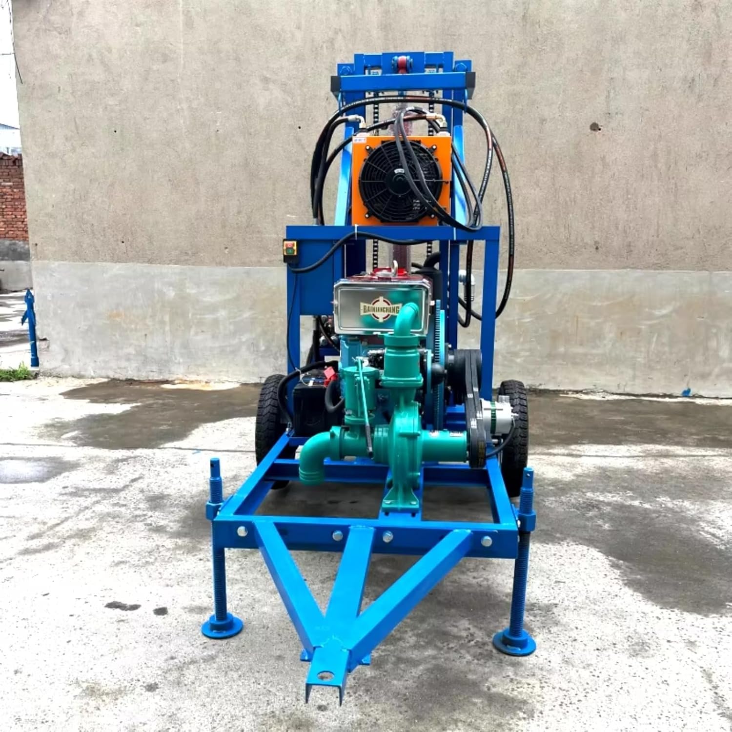 Portable Water Well Drilling Rig with Power 200m Deep Shallow to Medium Depth Water Well Drilling Machine for Residential Wells, Construction & Agriculture