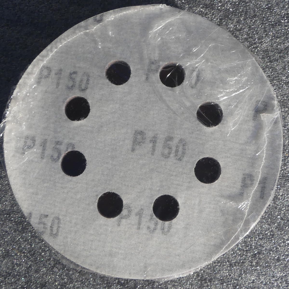 Lot de 25 disques abrasifs KlTT - Diamètre : 125 mm - Grain 8 trous - P150 - Pour cloison sèche - Ponceuse excentrique