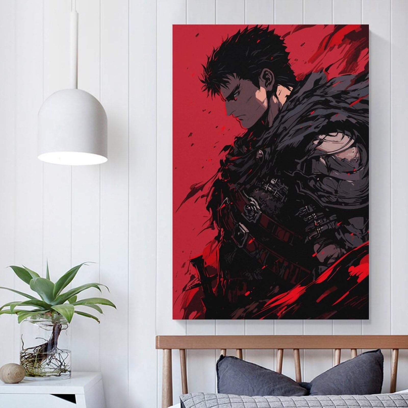 SECOLI Berserk Klassisches Anime-Leinwand-Poster, dekoratives Gemälde, Wandkunstdruck, modernes Dekor, ungerahmt, 40 x 60 cm