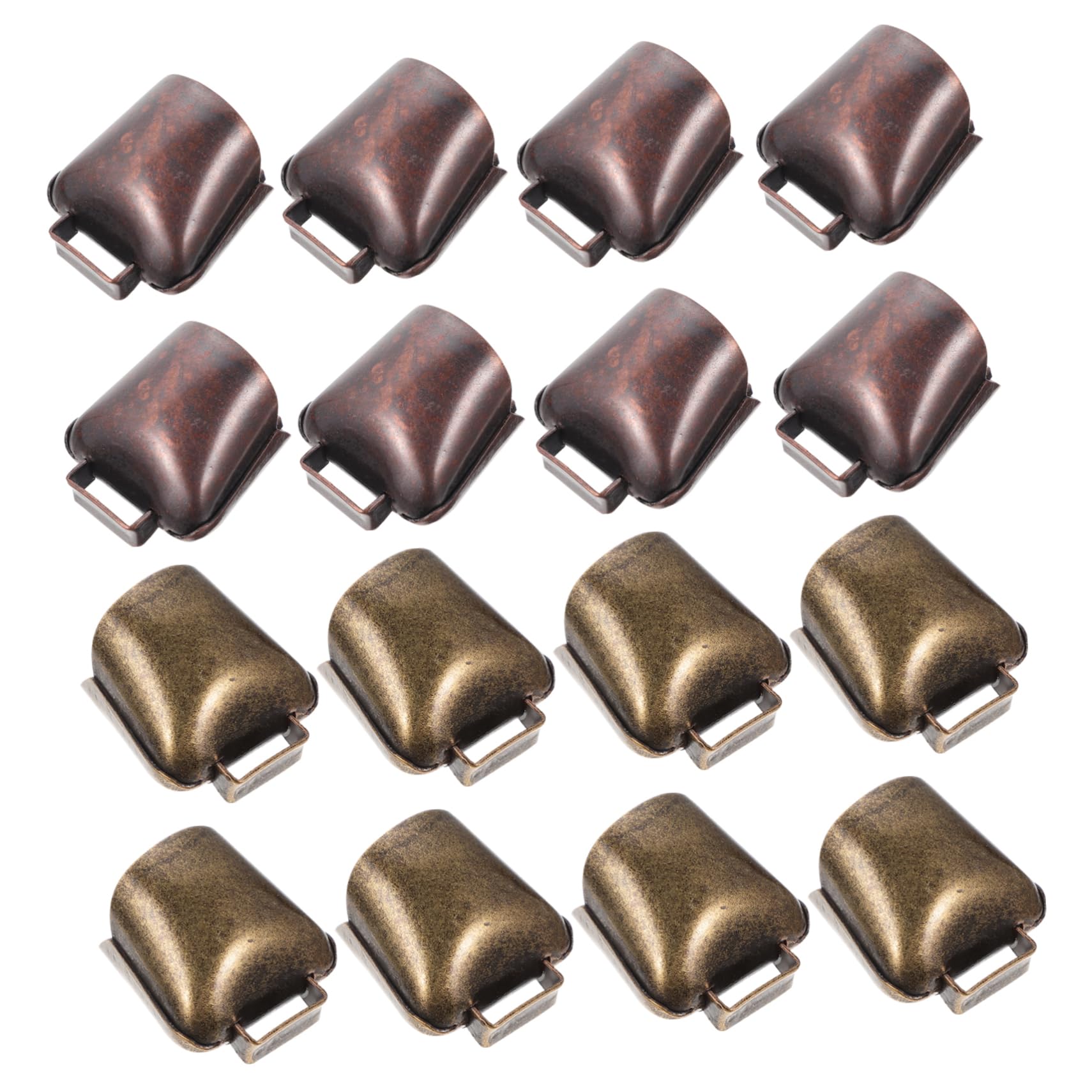 Cloche cuivre vache : lot de 16 cloches de pâturage et ornements suspendus pour animaux