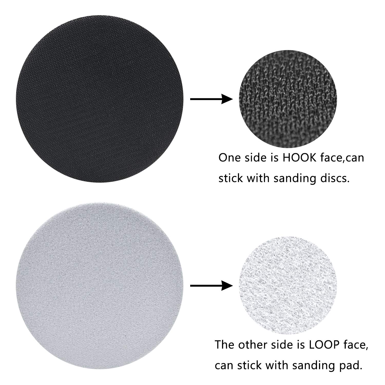 POLIWELL 6 Inch (150mm) Interface Pad Hook and Loop Soft Sponge Cushion Buffing Pads, 2 Pack